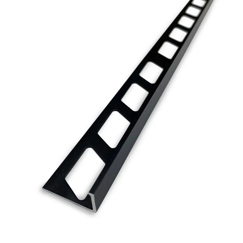 Arrêt de cornière / Equerre 10mm Alu anodisé Noir 2,50m DINAC Promotion