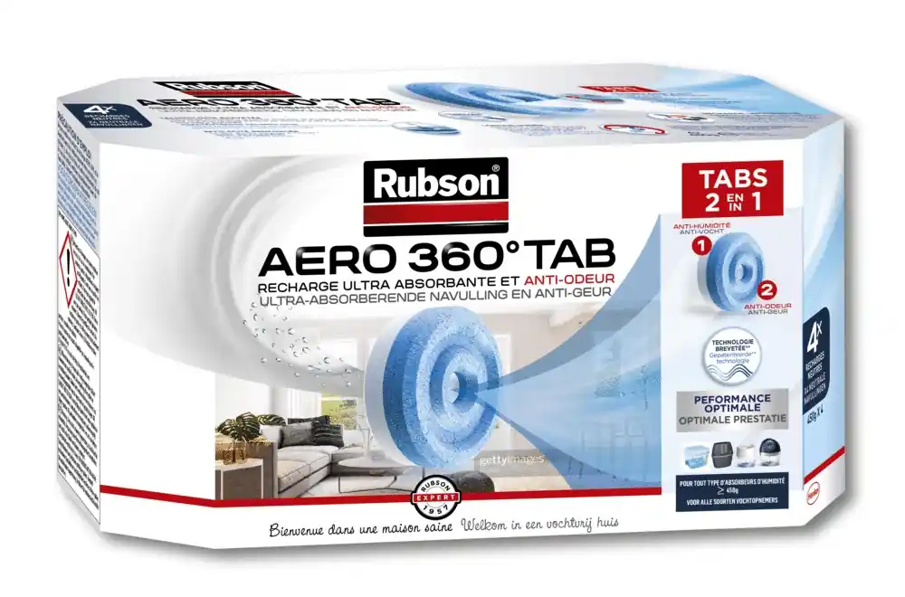 Vente Flash Recharges pour absorbeur d‘humidité Aéro 360° par 4 RUBSON