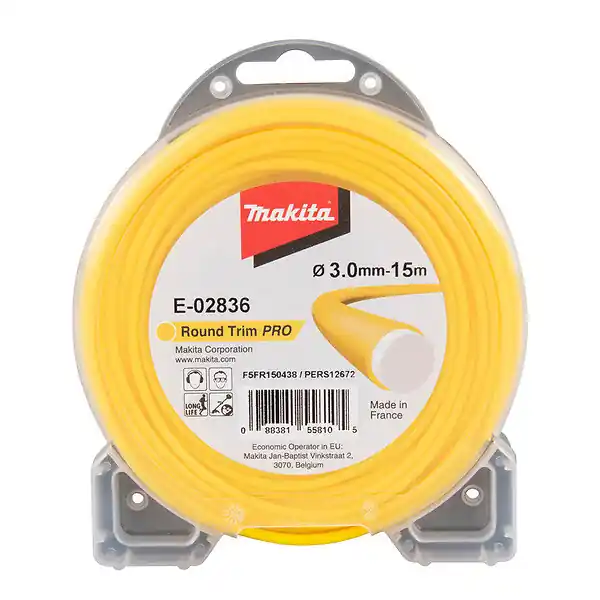 Affaire À Saisir Bobine de fil co-extrudé jaune 3,0mm x 15m rond MAKITA E-02836