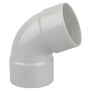 Acheter Direct Coude gouttière PVC FF 67D 30 - Gris clair - DN80 WAVIN