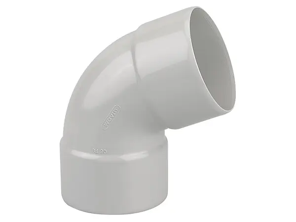 Acheter Direct Coude gouttière PVC FF 67D 30 - Gris clair - DN80 WAVIN