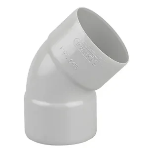 Coude gouttière PVC FF 45° DN80 - Gris clair WAVIN Prix Cassé