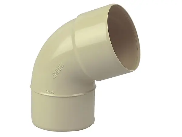 Coude gouttière PVC MF 67°30 DN80 - Sable WAVIN Dernière Chance