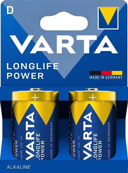 Pile alcaline LR20 - 2 unités - 1,5 V VARTA Populaire