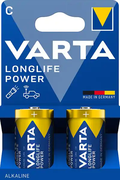 Pile alcaline LR14 C Longlife Power - 2 unités - 1,5 V VARTA Achat Immédiat