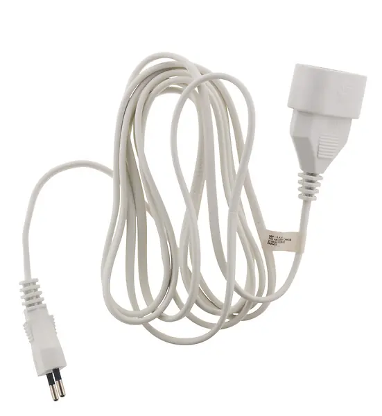 Prolongateur ménager - Câble plat 3 m - Blanc 6A ZENITECH Commande En Gros