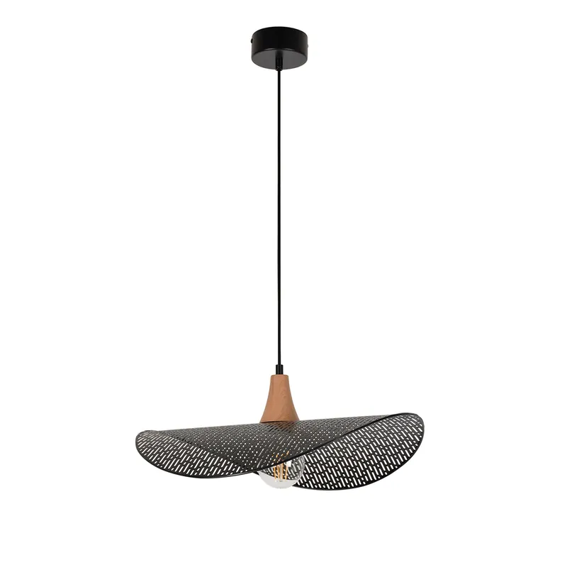 Suspension métal noir E27 15W Ø48 Honu - COREP Meilleur Choix