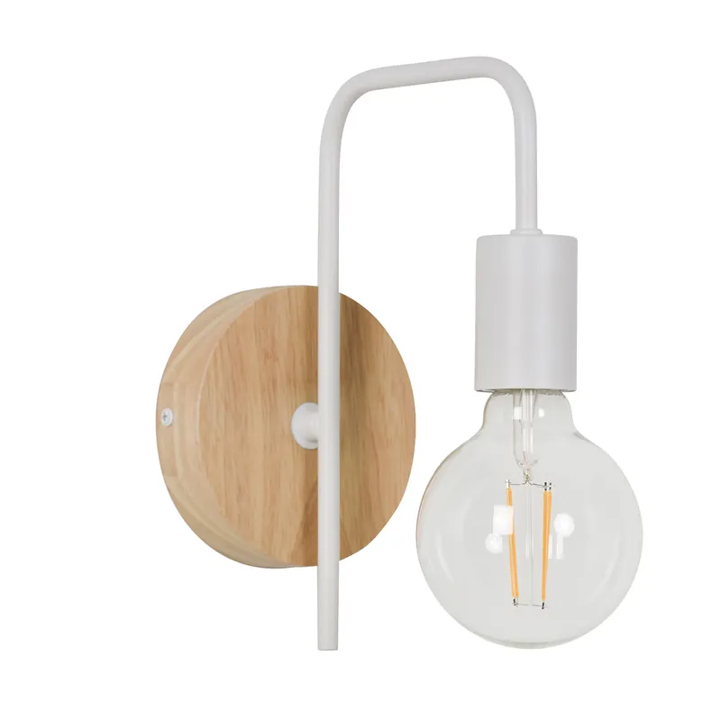 Prix Bas Applique BERKLEY bois naturel et blanc IP20 E27 40W - COREP