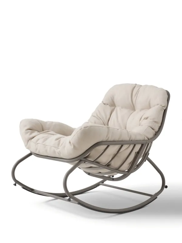 Fauteuil à bascule rocking chair BRINDISI - BOCARNEA Meilleure Vente