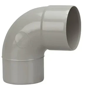 Quantité Limitée Coude gouttière PVC 87°30 DN80 - Gris clair WAVIN