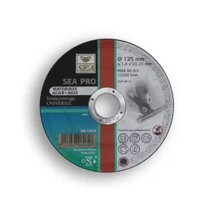 Disques à tronçonner coupe-tout métaux et matériaux diamètre 125 mm par 5 SEA Produit De Marque