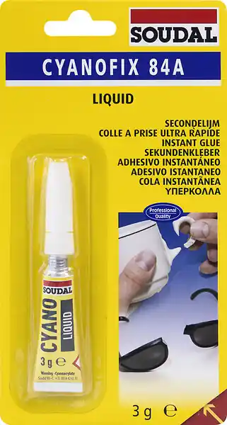 Colle cyanoacrylate liquide - Transparent - Tube 3g SOUDAL Offre Exclusive