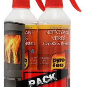 Prix Choc Nettoyants pour vitres foyers et inserts 500 ml par 2 PYROFEU