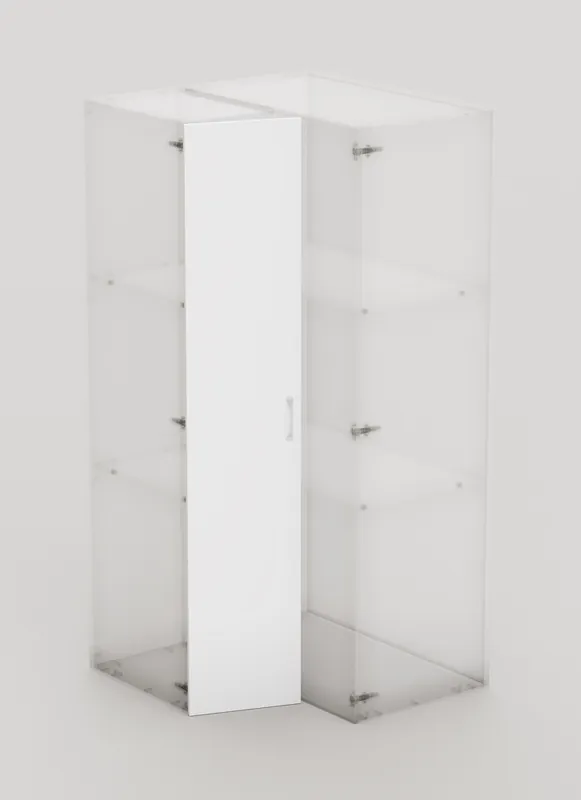 Porte battante d‘angle Creo blanc 2012 x 398 mm OFITRES Affaire À Saisir