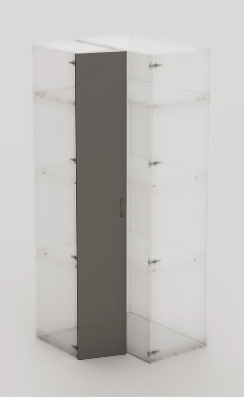 Porte battante d‘angle Creo graphite 2396 x 398 mm OFITRES Promotion