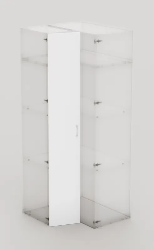 Réduction Porte battante d‘angle Creo blanc 2396 x 398 mm OFITRES