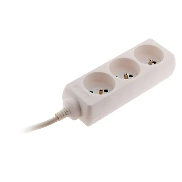 Offre Du Jour Bloc 3 prises avec fiche extra plate - Blanc - 1m - Zenitech