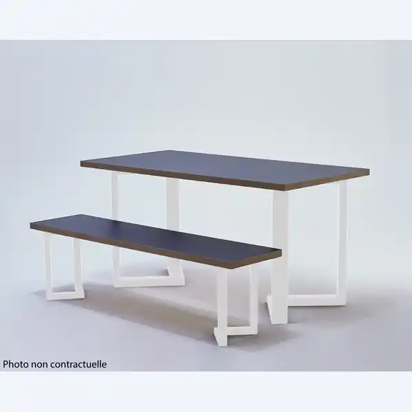 Pied de table blanc forme triangle hauteur 71 cm MOTTEZ Solde