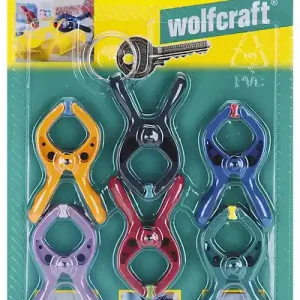 Certifié Micro-pinces à ressort Microfix - 6 pièces - Multicolore WOLFCRAFT
