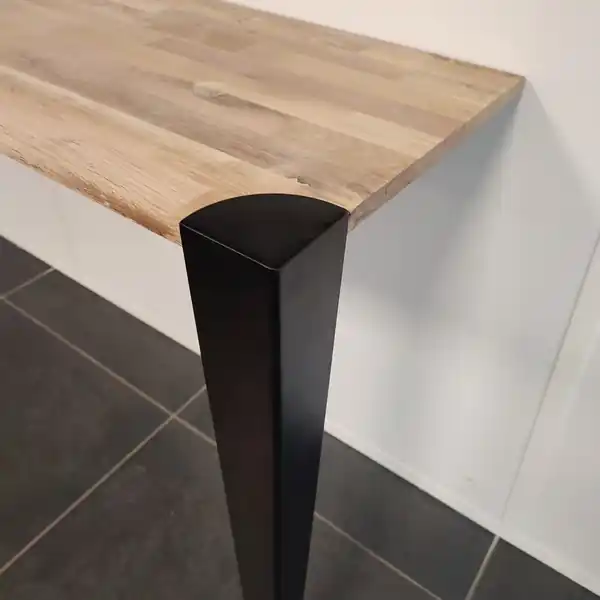 Remise Pied étau noir cornière profilé pour table hauteur 73 cm MOTTEZ