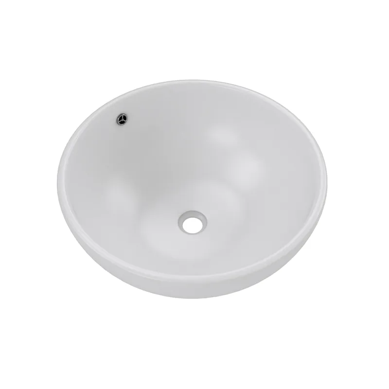 Meilleure Vente Vasque ronde à poser en céramique blanche Bali diamètre 420 mm AURLANE