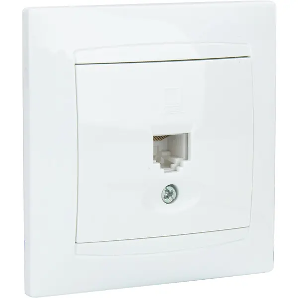 Prise RJ45 encastrée Zyna - Blanc - Zenitech Offre Spéciale