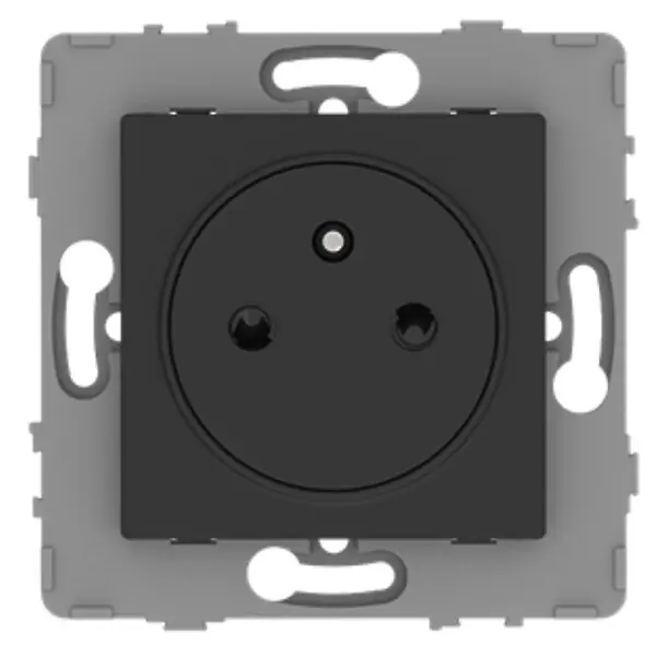Prise simple 2P+T 16A - à composer - métal noir brossé - Kouro - Zenitech Offre Limitée