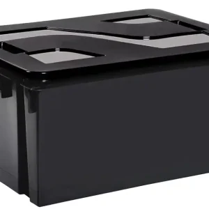 Must-Have Bac plastique 50 litres gris avec couvercle