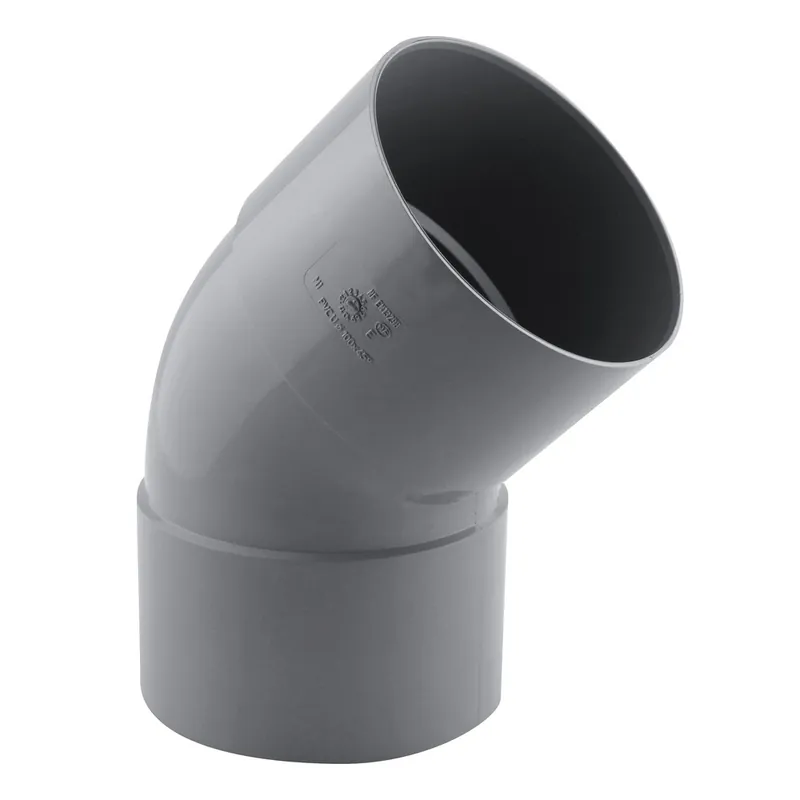 Coude PVC évacuation 45° femelle/femelle Ø100 - FITT Satisfait Ou Remboursé