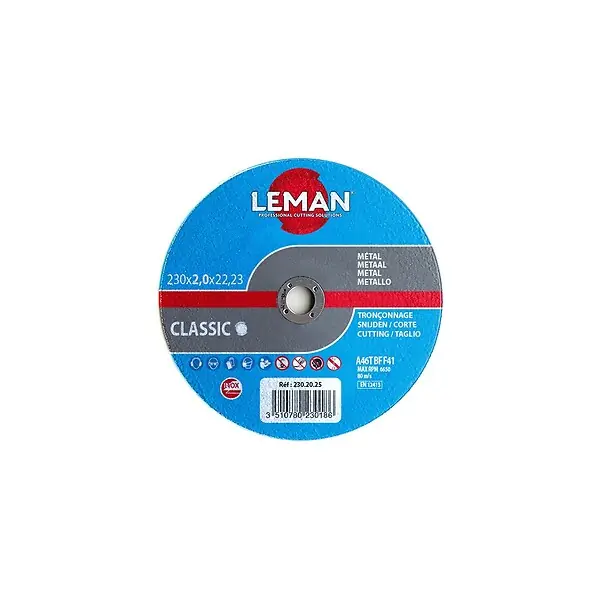 Disque de tronçonnage Inox 125mm épaisseur 1mm LEMAN Dernière Chance