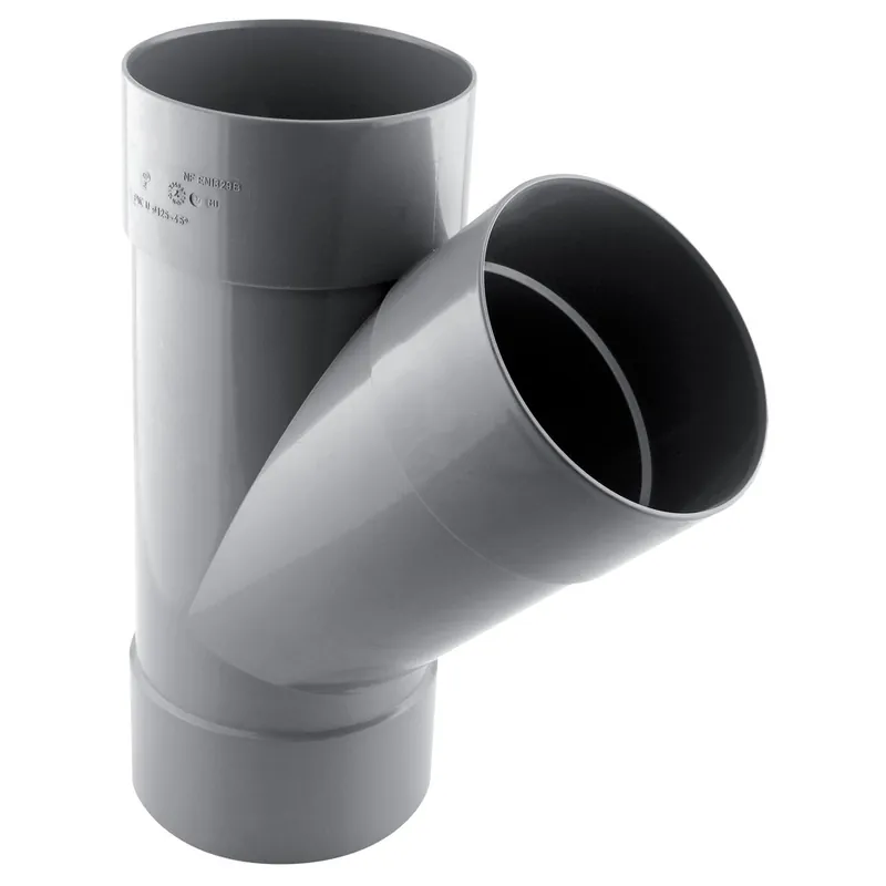 Culotte PVC évacuation 45° femelle/femelle Ø125 - FITT Prix Bas