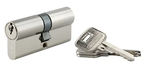 Cylindre de serrure double entrée 40 x 40 mm STD nickelé 3 clés THIRARD Super Prix