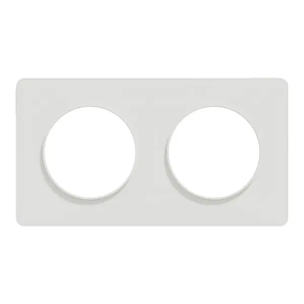 Plaque Odace Touch - Blanc 2 postes - Horizontal ou vertical SCHNEIDER ELECTRIC Prix Réduit
