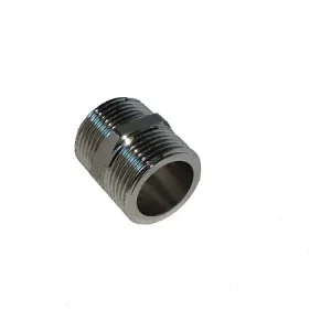 Prix Cassé mamelon double male egal 20x27 chrome LFP