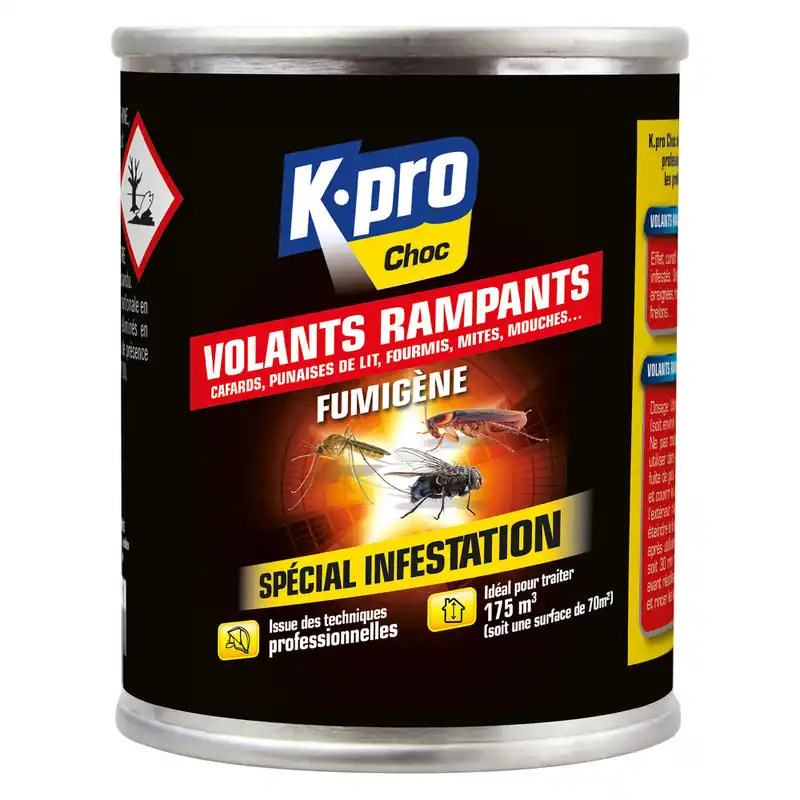 Fumigène tous insectes volants et rampants 70 m² - K-PRO Solde