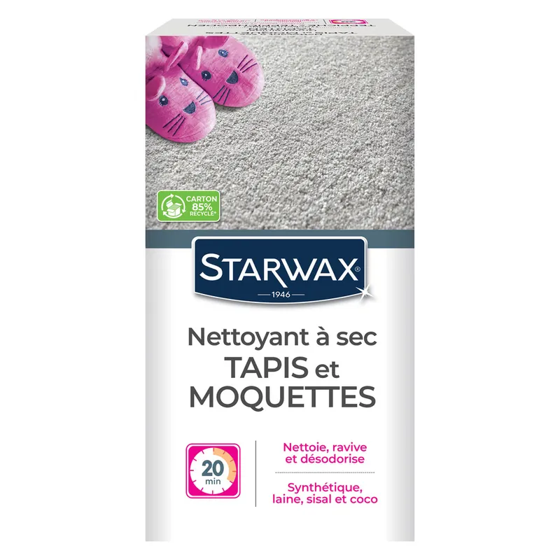 Quantité Limitée Nettoyant tapis et moquettes à sec en poudre 500 gr STARWAX