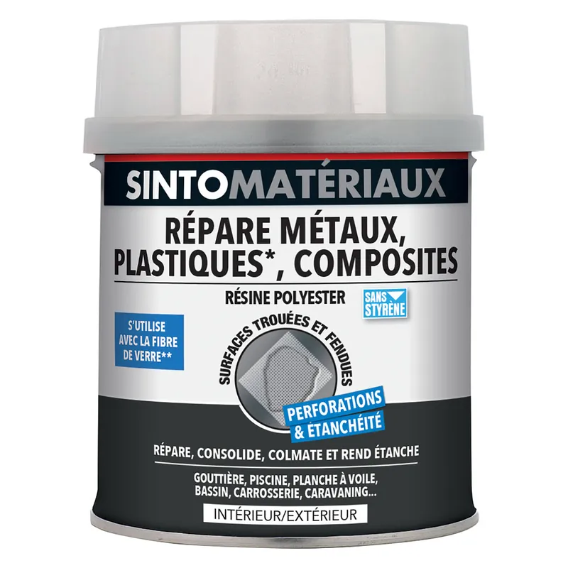 Résine de réparation pour métaux, plastiques et composites 550 gr SINTO MATERIAUX Offre Limitée