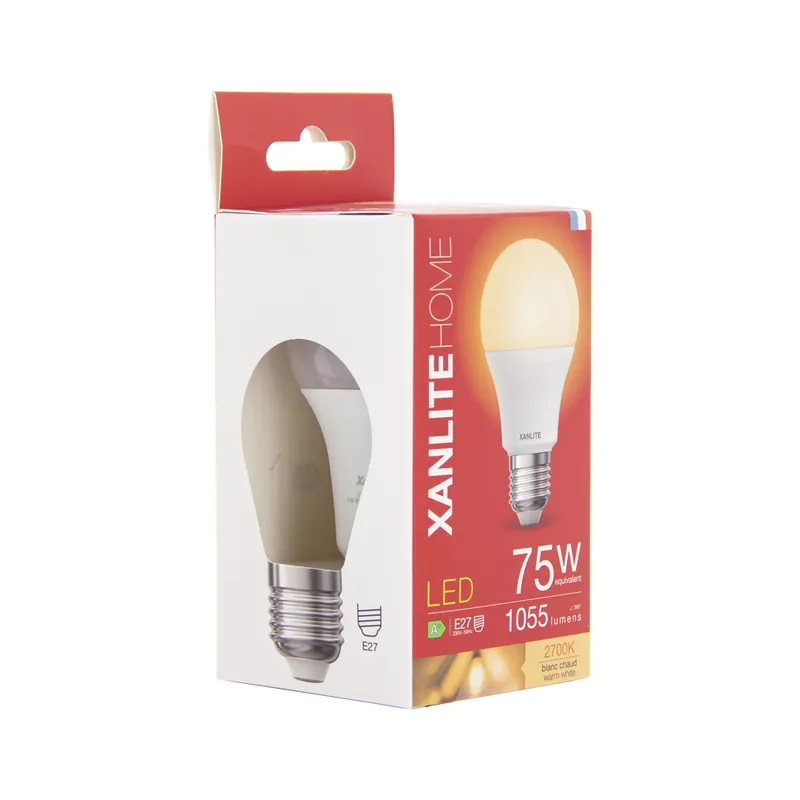 Ampoule LED SMD E27 opaque 11W = 1055 lumens blanc chaud - XANLITE Must-Have