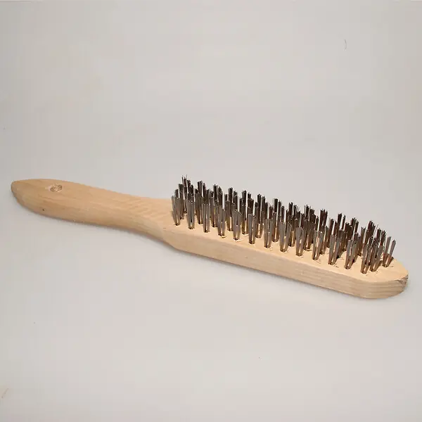 Brosse manuelle inox - Manche bois - 295x135x35mm SEA Achat Immédiat