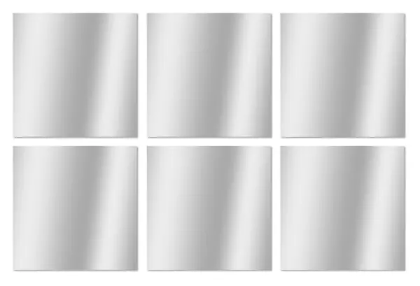 Lot de 6 miroirs adhésifs carrés verre - Argent - 15x15cm MP GLASS Vente Directe