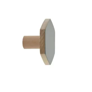 Patère 1 tête à fixer Exa brut - Gris galet - D8cm EVOLUDIS Petit Prix