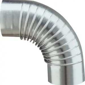 Dernière Chance Coude 90 degrés plissé aluminié diamètre 153 mm POUJOULAT