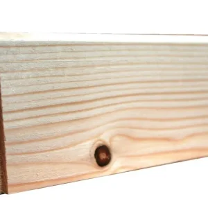 Plinthe en sapin petits noeuds 1 bord arrondi 12 x 96 x 1980 mm Promotion Saisonnière