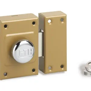 Verrou de porte Etendard à bouton et cylindre 40 mm doré 3 clés THIRARD Usine Directe