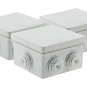 Lot de 3 boîtes de dérivation étanches carrées IP55 80x80mm ZENITECH Prix Réduit