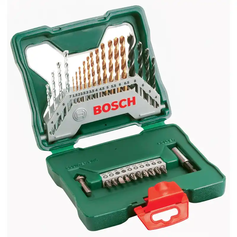 Mallette de 30 pièces pour perçage et vissage bois métal béton Xline Titane BOSCH Dernier Modèle