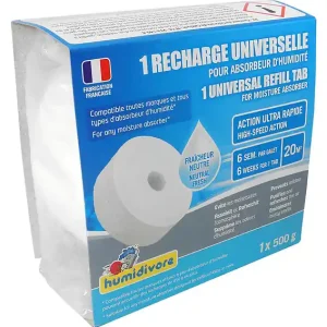 Recharge galet percé 500g - Absorbeur humidité - 20m² HUMIDIVORE Prix Choc