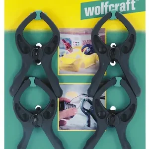 Super Prix Lot de 4 pinces à ressort Microfix - 30mm WOLFCRAFT