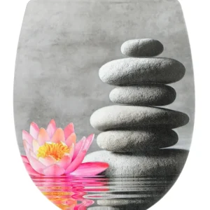 Abattant WC déclipsable Water Lily en thermoplastique avec freins de chute WENKO Populaire