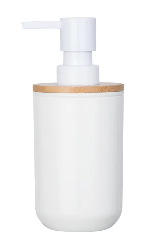 Distributeur de savon Posa blanc et bambou WENKO Commande En Gros